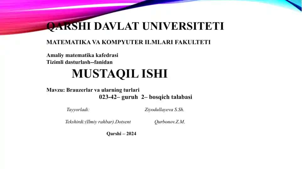 Brauzerlar va ularning turlari