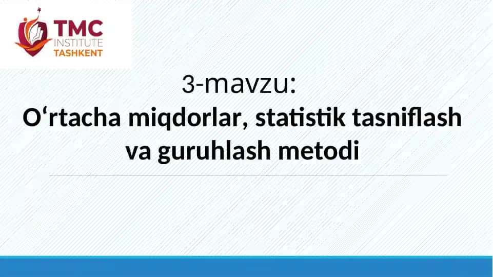 Statistika asoslari