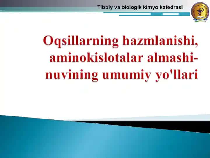 Ogqsillarning hazmlanishi