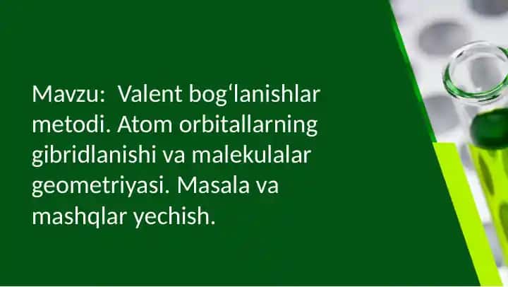 Valent bogʻlanishlar metodi