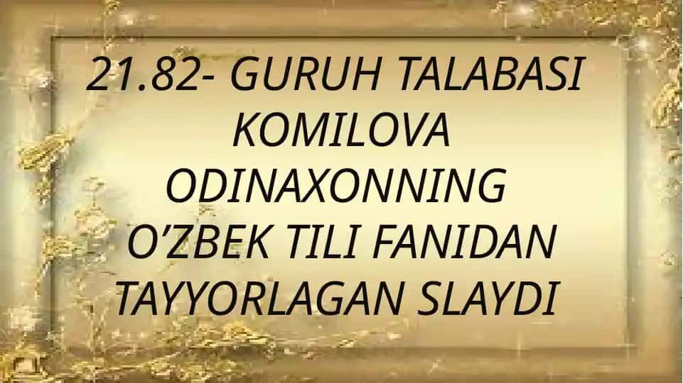 Oybekning hayoti va ijodi haqida slayd