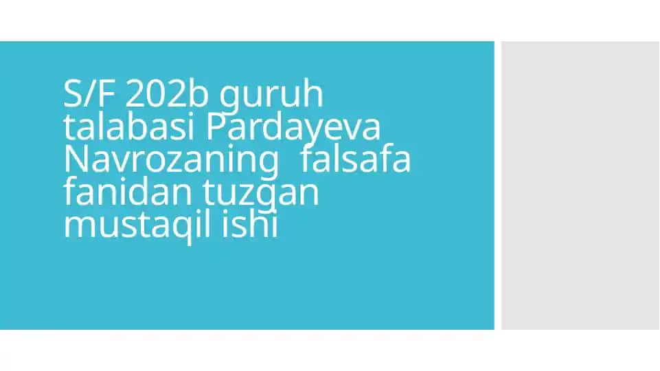 Abu Nasr Farobiy va Gʻazolliyning falsafa ilmi