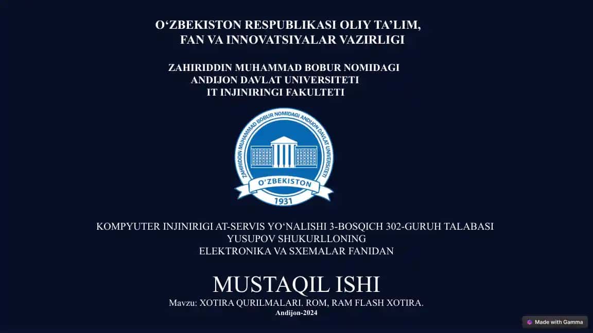 Xotira qurilmalari