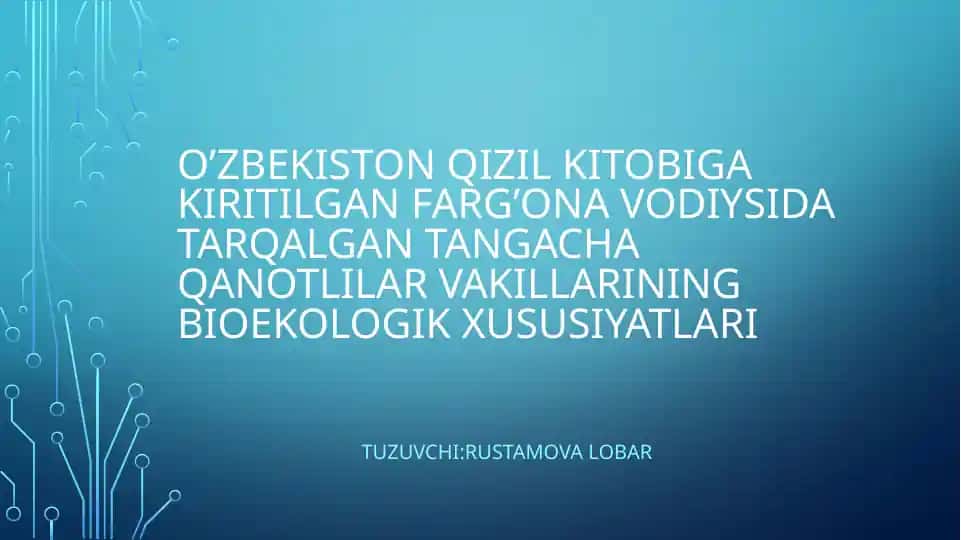 Tangacha Qanotlilarning Bioekologik Xususiyatlari