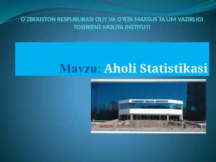 Aholi Statistikasi