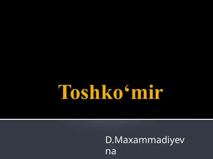 Toshko‘mir