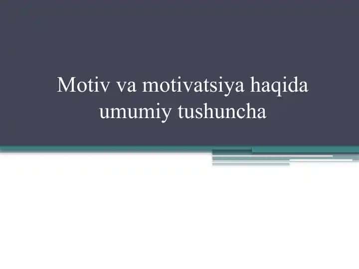 Motivatsiyahaqida