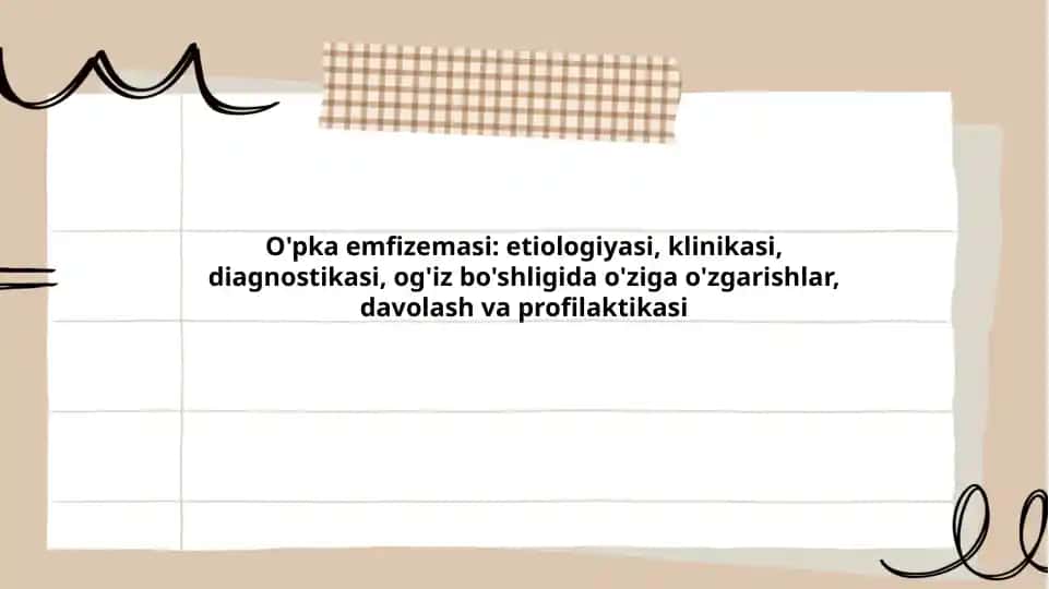 O'pka emfizemasi