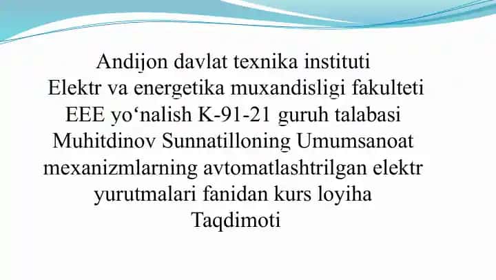 Liftlar haqida umumiy ma'lumot