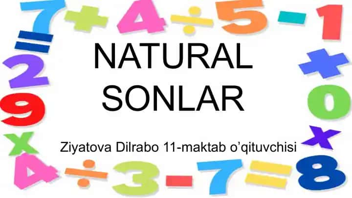 Natural Sonlar