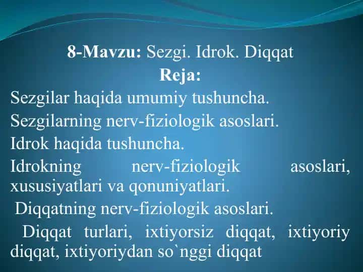 Sezgi va Idrok