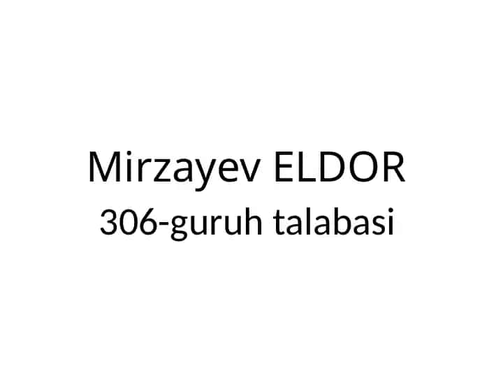 Mavjud qòriqxonalar va ularning hozirgi holati