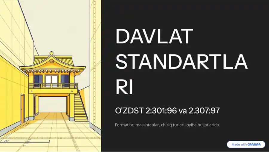 DAVLAT STANDARTLARI O'ZDST 2:301:96 va 2.307:97