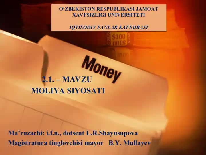 Moliya siyosati
