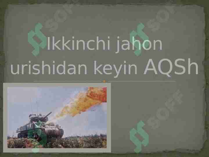 AQSH 2-jahon urushidan so'ng