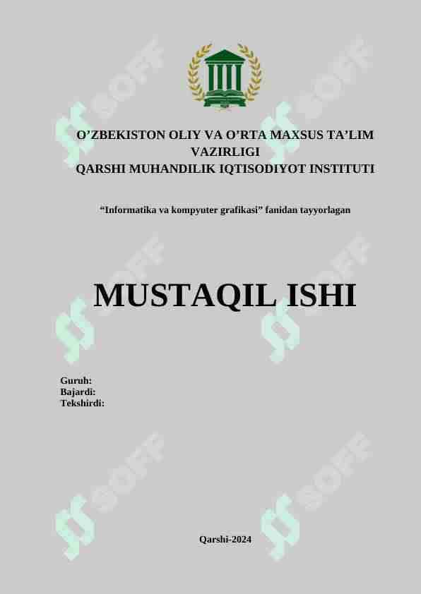 Adobe Photoshop dasturiga kirish