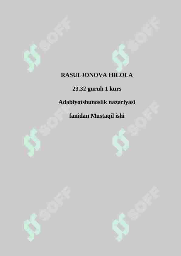 Alisher Navoiyning "Muhokamat ul-lug'atayn" asari