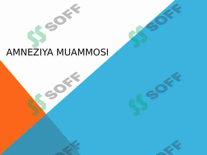Amneziya muammosi