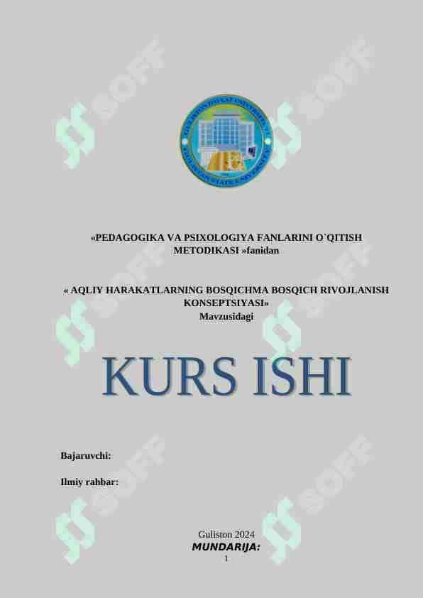 Aqliy harakatlarning bosqichma bosqich rivojlanishi konseptsiyasi.