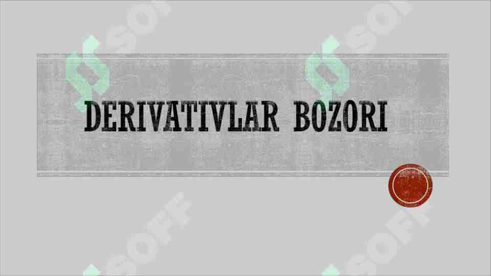 Derivativlar bozori