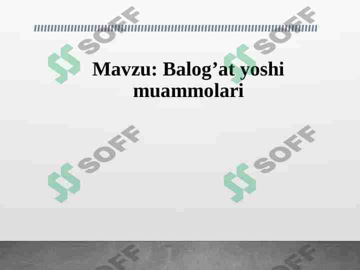 Balog’at yoshi muammolari