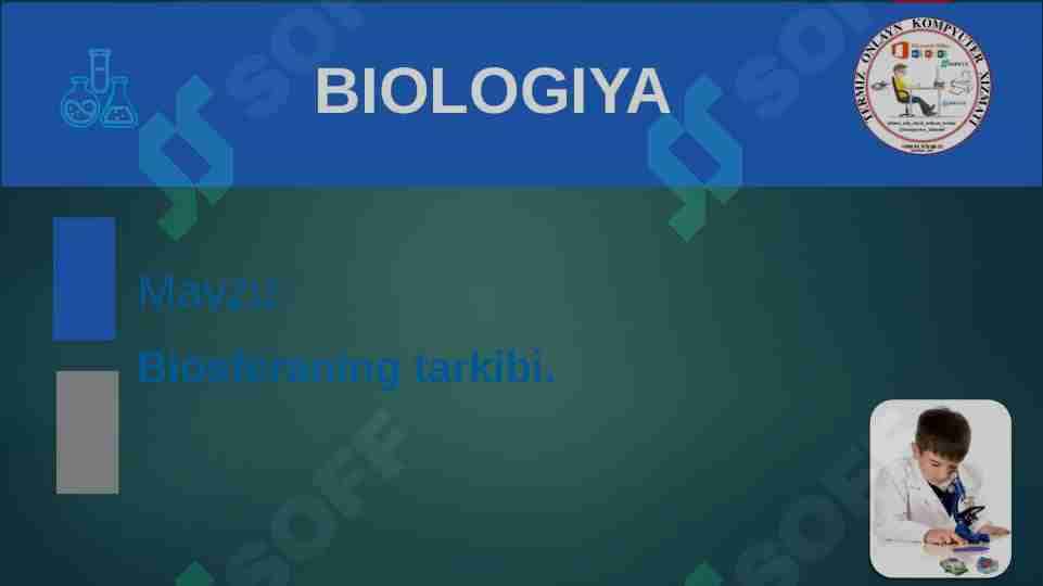 Biosferaning tarkibi