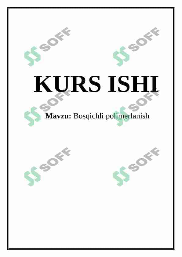Bosqichli polimerlanish