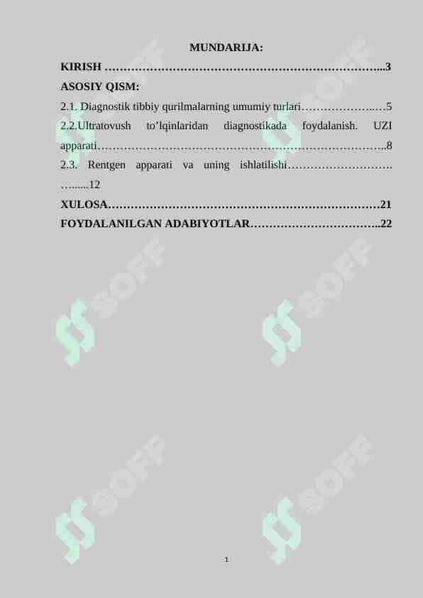 diagnostikada qo'llaniladigan tibbiyot qurilmalari