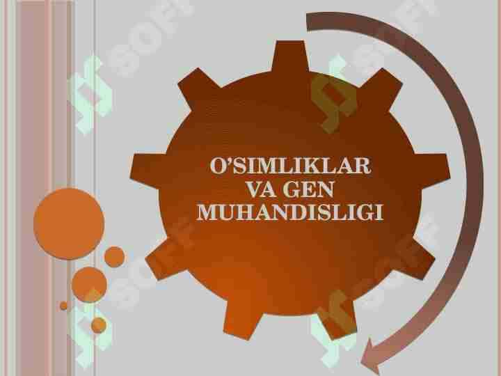 DNK mikrointeksiyasi O’SIMLIKLAR VA GEN MUHANDISLIGI, TI – plazmaning genetik xaritasi