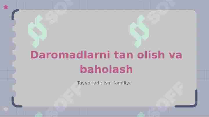 Daromadlarni tan olish va baholash