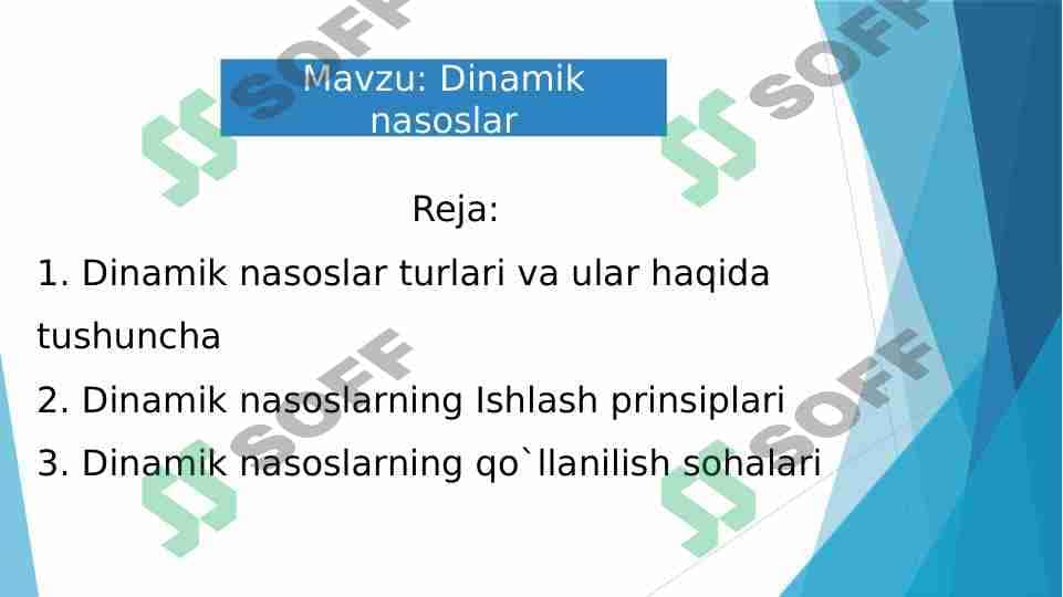 Dinamik nasoslar