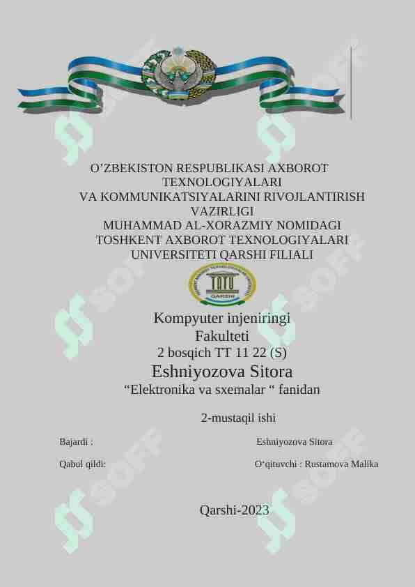 Elektr zanjirlarni hisoblash usullari.