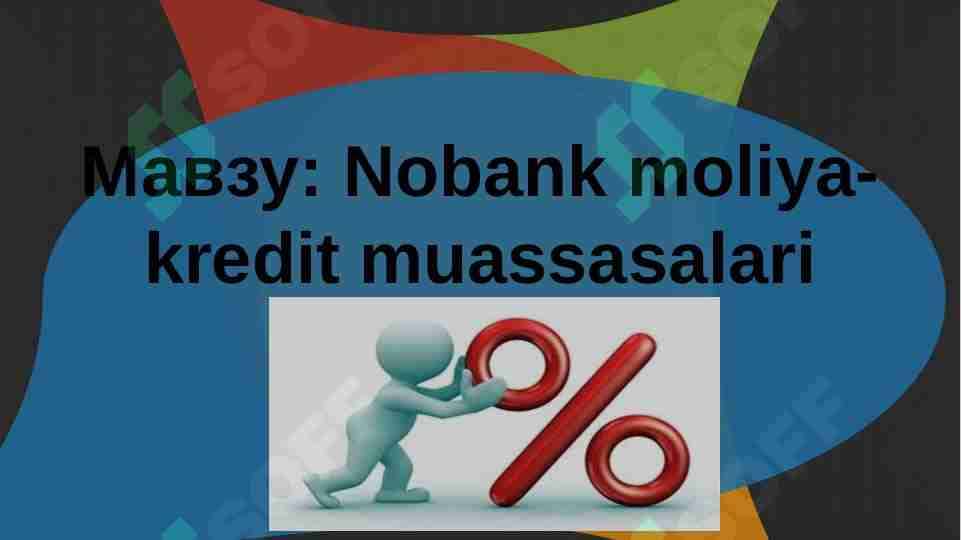 Nobank moliya-kredit muassasalari