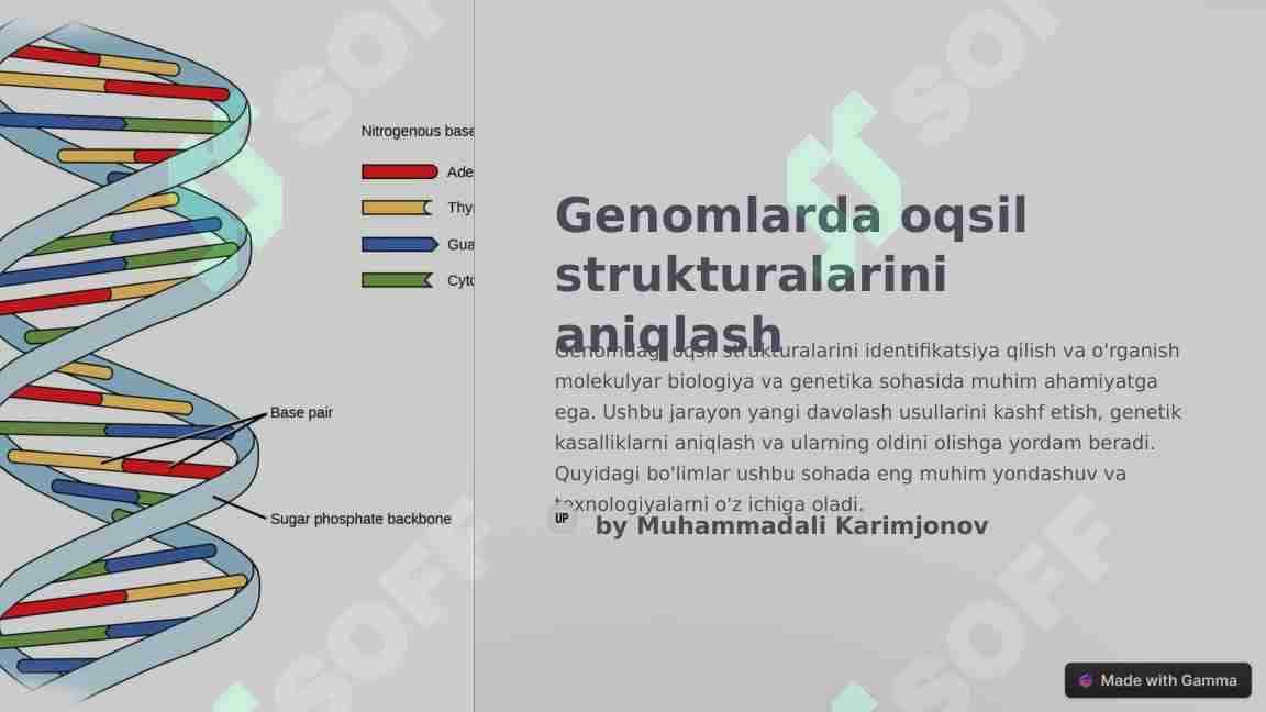 Genomlarda oqsil strukturalarini aniqlash
