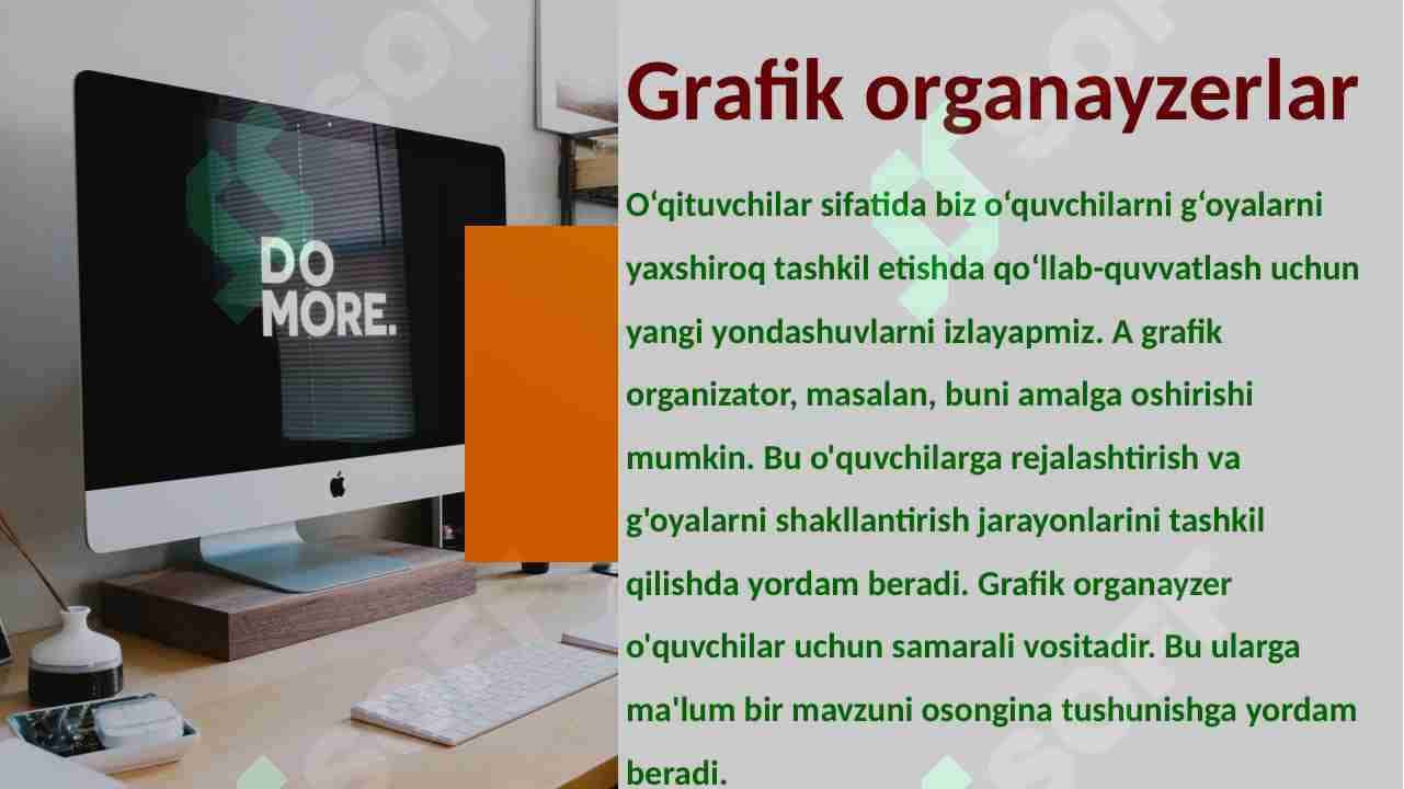 Grafik organayzerlar haqida umumiy ma'lumot
