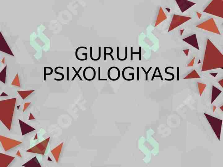Guruh psixologiyas