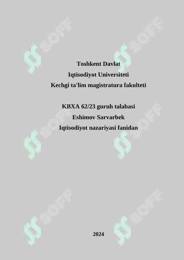 Ijtimoiy-iqtisodiy ehtiyojlar, ularning tarkibi va qondirishi usullari