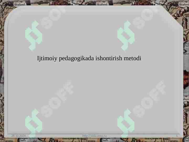 Ijtimoiy pedagogikada ishontirish metodi