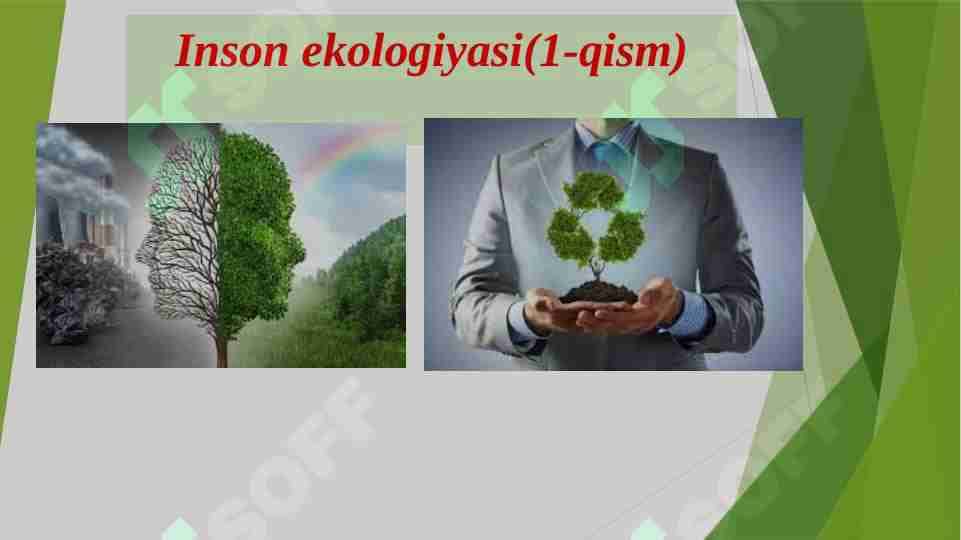 Inson ekologiyasi(1-qism)