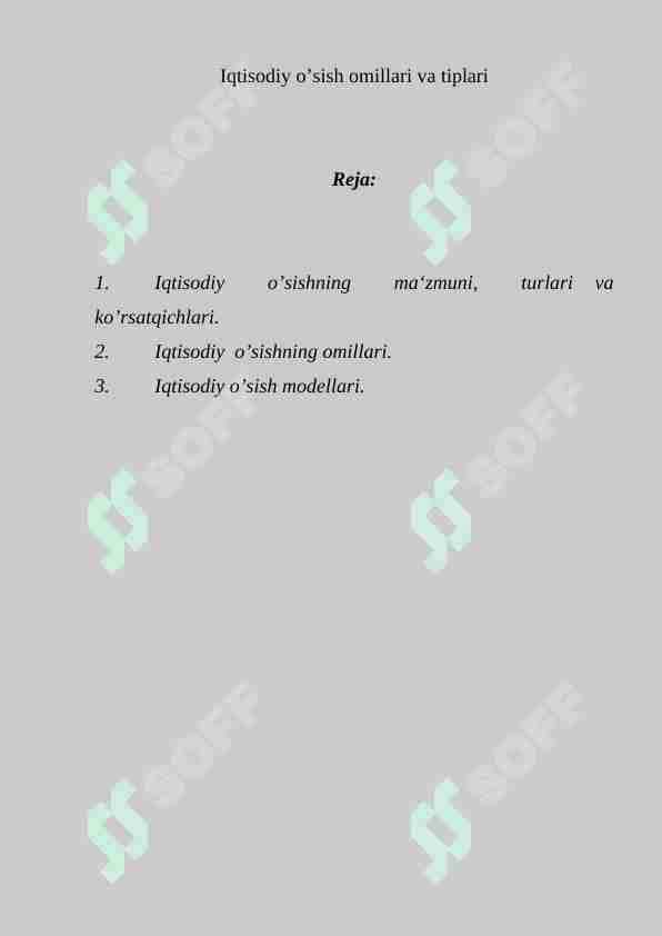 Iqtisodiy o’sish