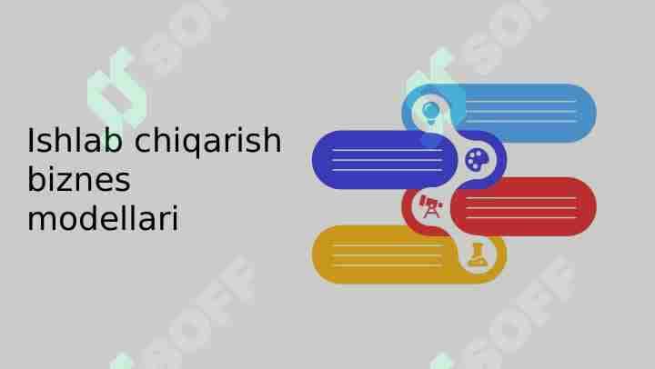 Ishlab chiqarish biznes modellari