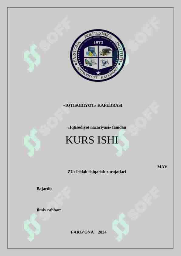 Ishlab chiqarish xarajatlari