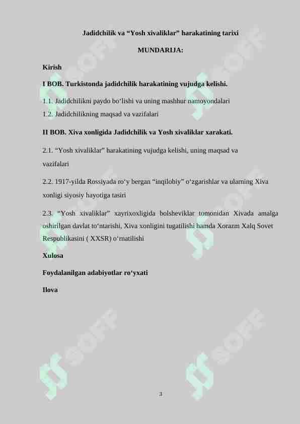 Jadidchilik va “Yosh xivaliklar” harakatining tarixi