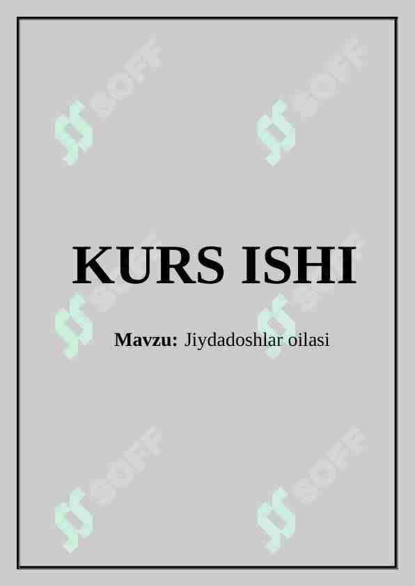 Jiydadoshlar oilasi