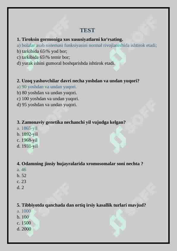 Inklyuziv ta`lim. Gospital pedagogika fanidan test