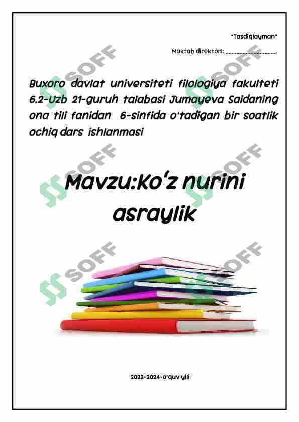 koʻz nurini asraylik