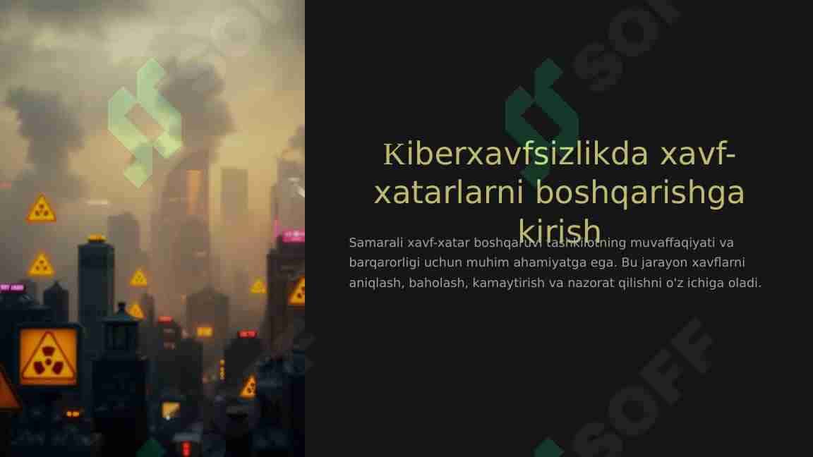 Kiberxavfsizlikda xavf-xatarlarni boshqarishga kirish