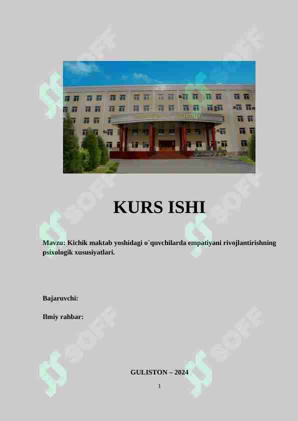Kichik maktab yoshidagi o`quvchilarda empatiyani rivojlantirishning psixologik xususiyatlari