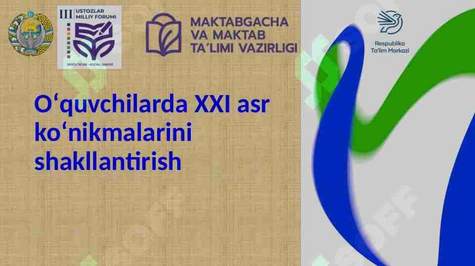 Koʻnikmalarni shakllantirish
