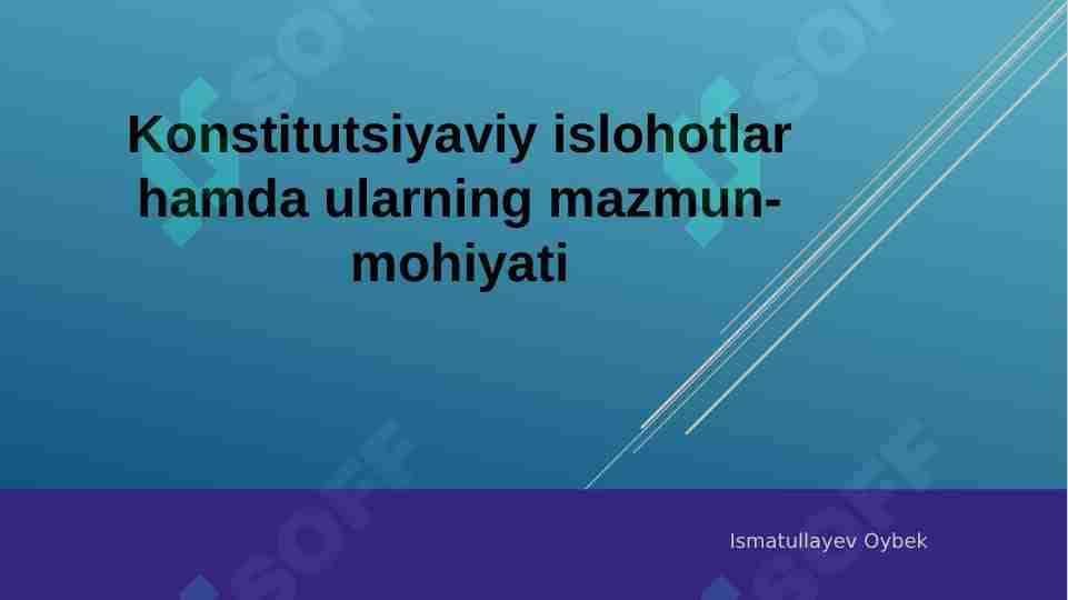 Konstitutsiyaviy islohotlar